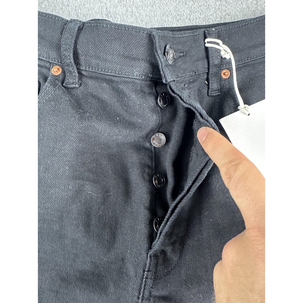 Cello Super High Rise Dad Jeans Juniors 11 Black Straight Leg Stretch Denim NWT - Picture 4 of 11